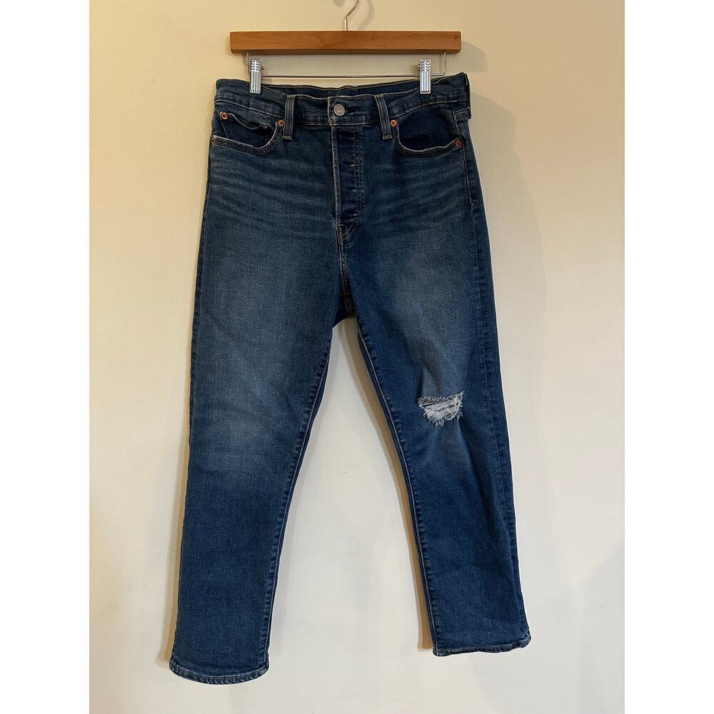 Levi's Wedgie Straight Leg Jeans sz 32 Medium Wash Levi's Jeans Button Fly